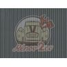 Capote 2cv gros grain gris cormoran toile renforcee