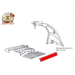 Panneau feu arriere complet 2cv4 et 2cv6 qualité supérieure