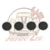 Set di 4 pastiglie freno a mano 2cv méhari dyane acadiane