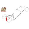 Front brake pipe m8x125 left drum