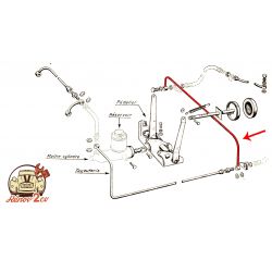 Tuyau de frein arriere transversal raccord banjo 6.35mm