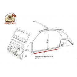 Baguette de bas de caisse en aluminium pour 2cv