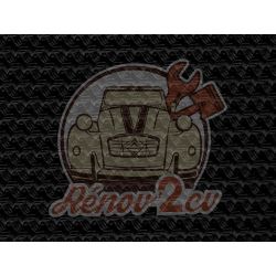 Jeu de garnitures pour 2 banquettes AV et AR 2cv skaï noir Aéré avec rabat