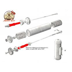 Embout de reglage pot de suspension 2cv mehari dyane fabrication française