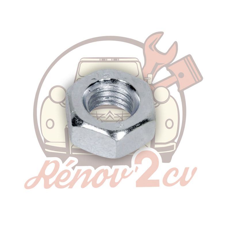 Ecrou m7 zingué au pas de 100 pour Citroen