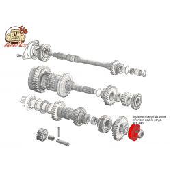 Roulement de cul de boite inferieur double range