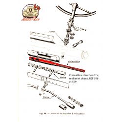 CREMAILLERE DIRECTION 8 DENTS 2CV MEHARI DYANE