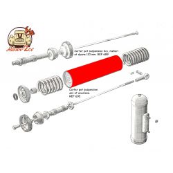 Federtopf Mantel 2cv mehari dyane 110mm