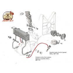 Conduite huile 2cv4 dyane 4 435cc