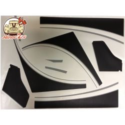 Aufkleber sticker 2cv charleston Burgund und Schwarz