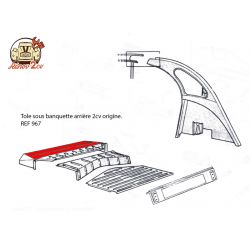 Tole sous banquette arriere 2cv origine