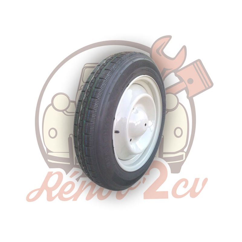 Roue complète 125/15 RENOV2CV pour 2cv dyane gris