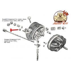 Soupape echappement 2cv4 dyane4 moteur 435cc