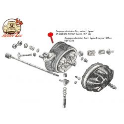 Soupape admission 2cv4 dyane4 moteur 435cc