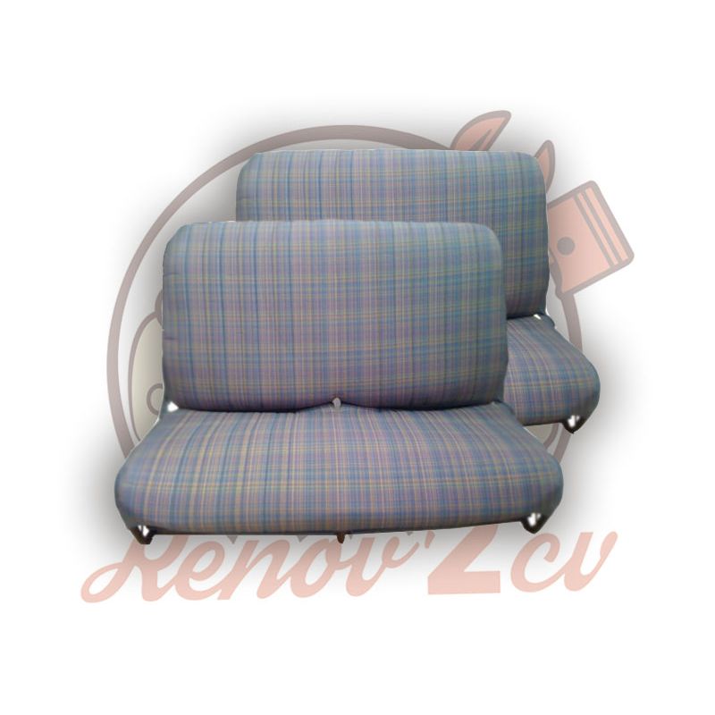 Juego de fundas banqueta escocés 2cv