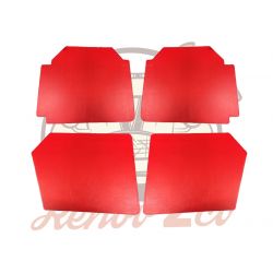 Lot de 4 panneaux de porte en skai rouge grand modèle 2cv