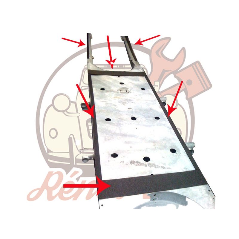 Kit mousse fixation caisse châssis 2cv et Dyane à partir de 1970