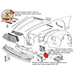 OPTIQUE DE PHARE MEHARI DYANE ET ACADIANE