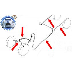 Kit de tuyau de frein complet M8 en cuivre modèle à tambour 2cv Méhari Dyane