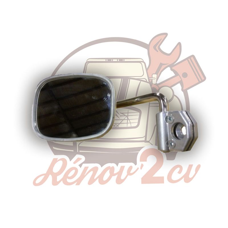 Retroviseur 2cv dyane gauche inox haute qualite forme arrondi