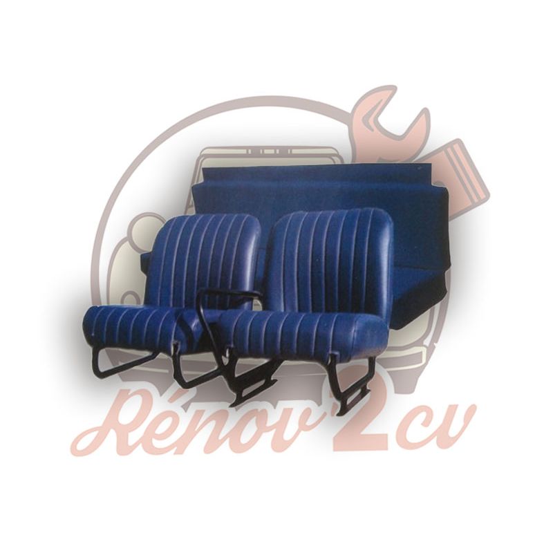 Garniture sieges et banquette skai bleu mehari