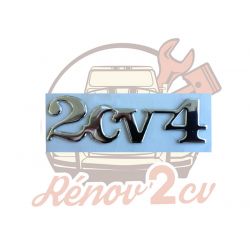 Lettrage chrome " 2cv 4 "