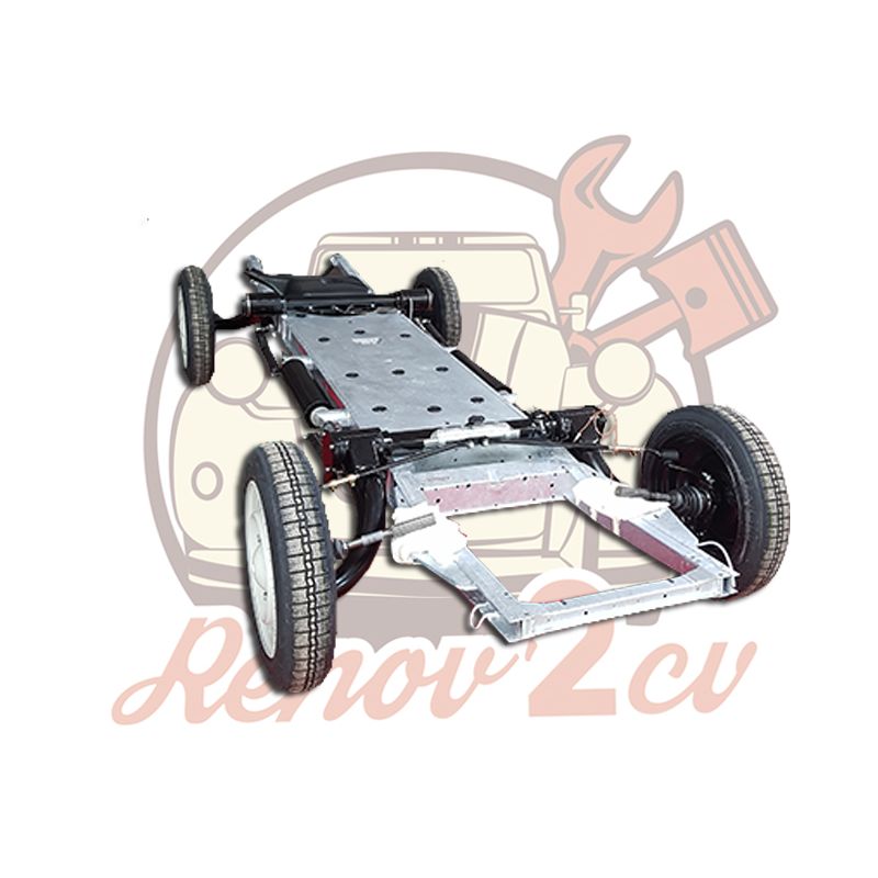 Kit Chassis sur roues Galvanisé après 1970 pour 2cv Méhari Dyane Kit Chassis sur roues Galvanisé après 1970 pour 2cv Méhari Dyane