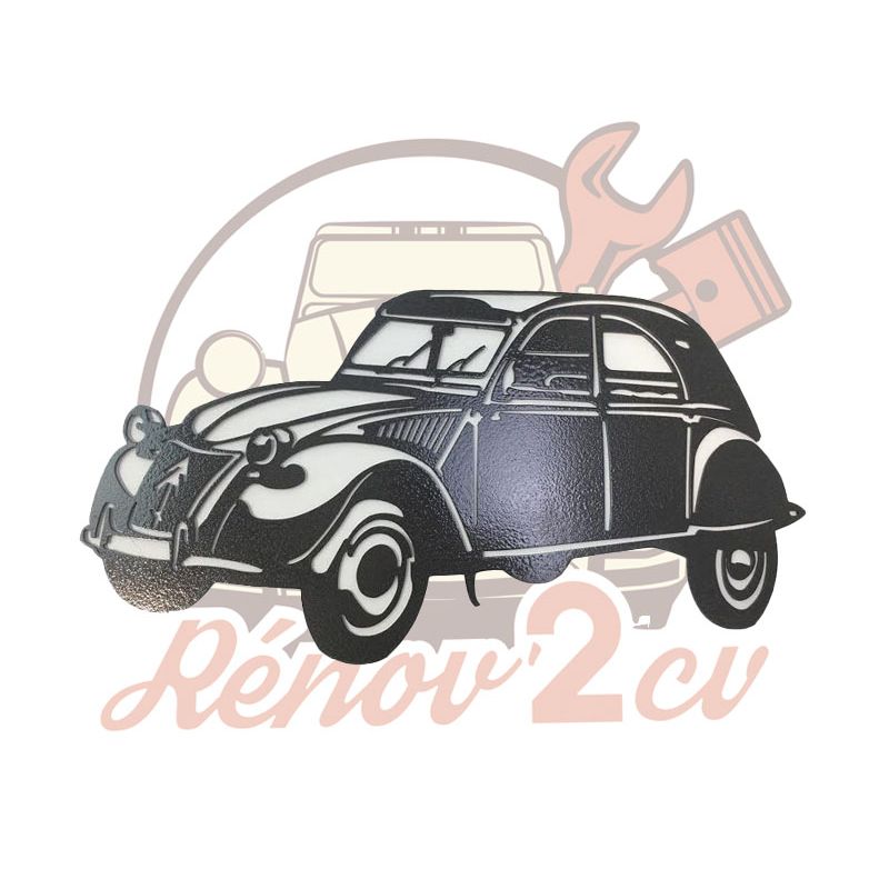 Plaque décorative 2cv AZ vue avant 29 cm