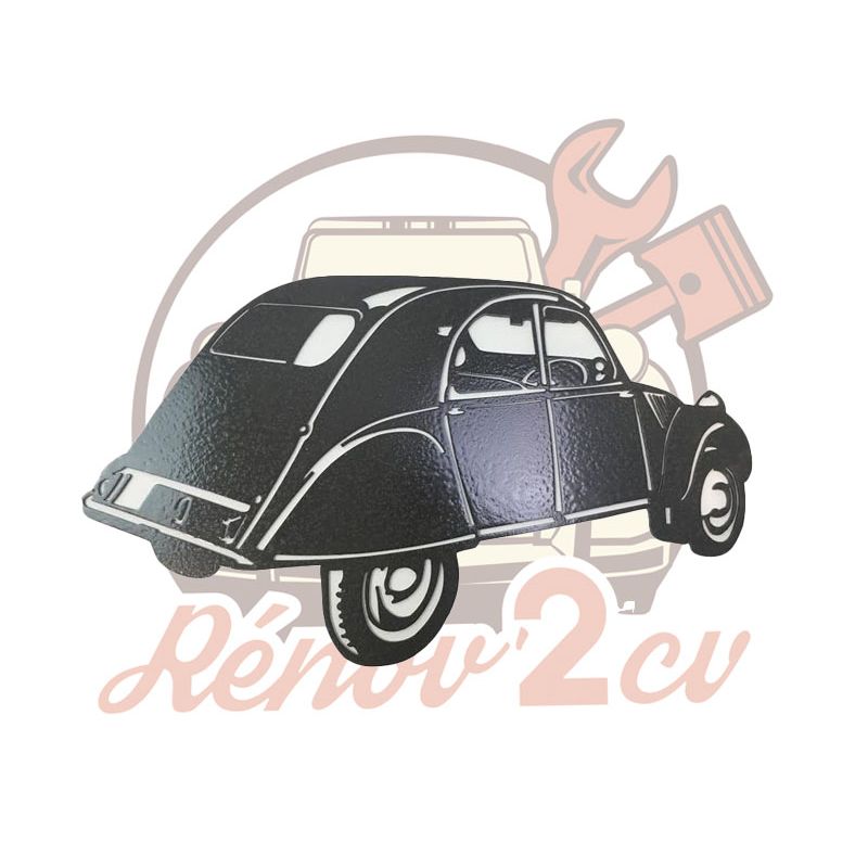 Plaque décorative 2cv AZ vue arrière 50 cm