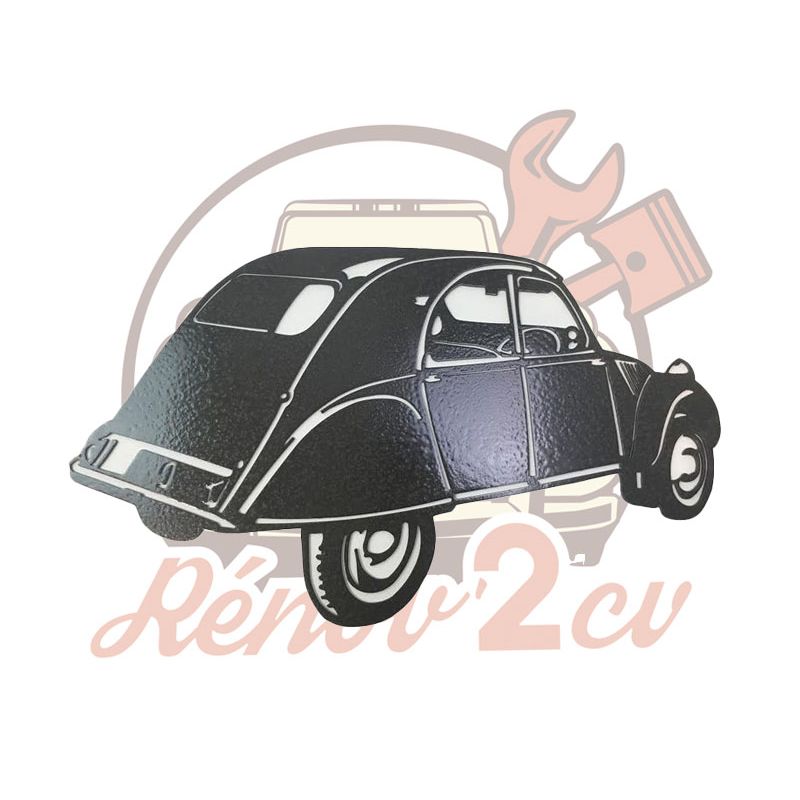 Plaque décorative 2cv AZ vue arrière 29 cm