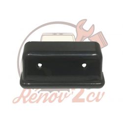 Cache serrure en plastique noir pour gache fixe de 2cv