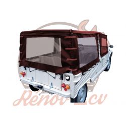 Jeu de bâche complet bordeaux pour Méhari