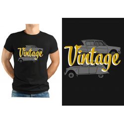 T-shirt NOIR  " Vintage...