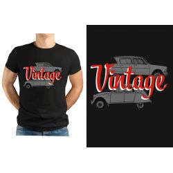 T-shirt NOIR " Vintage rouge "
