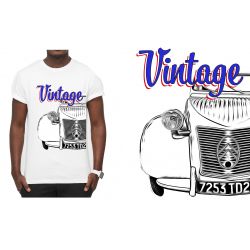 T-shirt BLANC " Vintage...