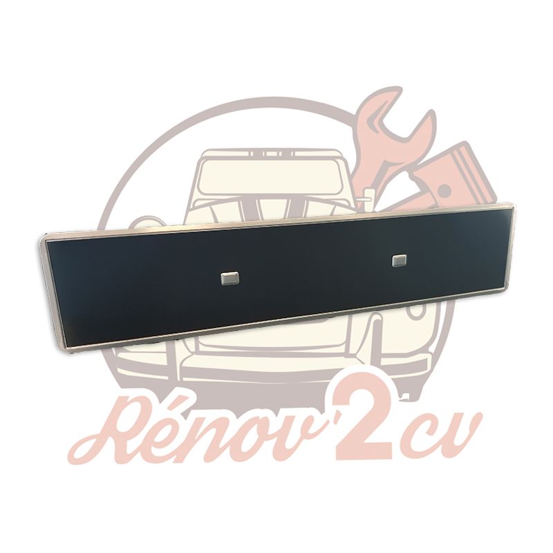 Plaque alu noire avant 455x100 modele siv