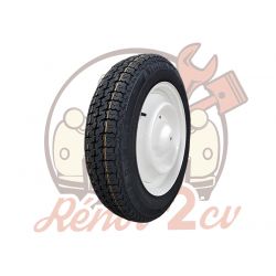 Roue complète 135/15 Pneu Profil Route Tubeless 2cv Mehari Blanche