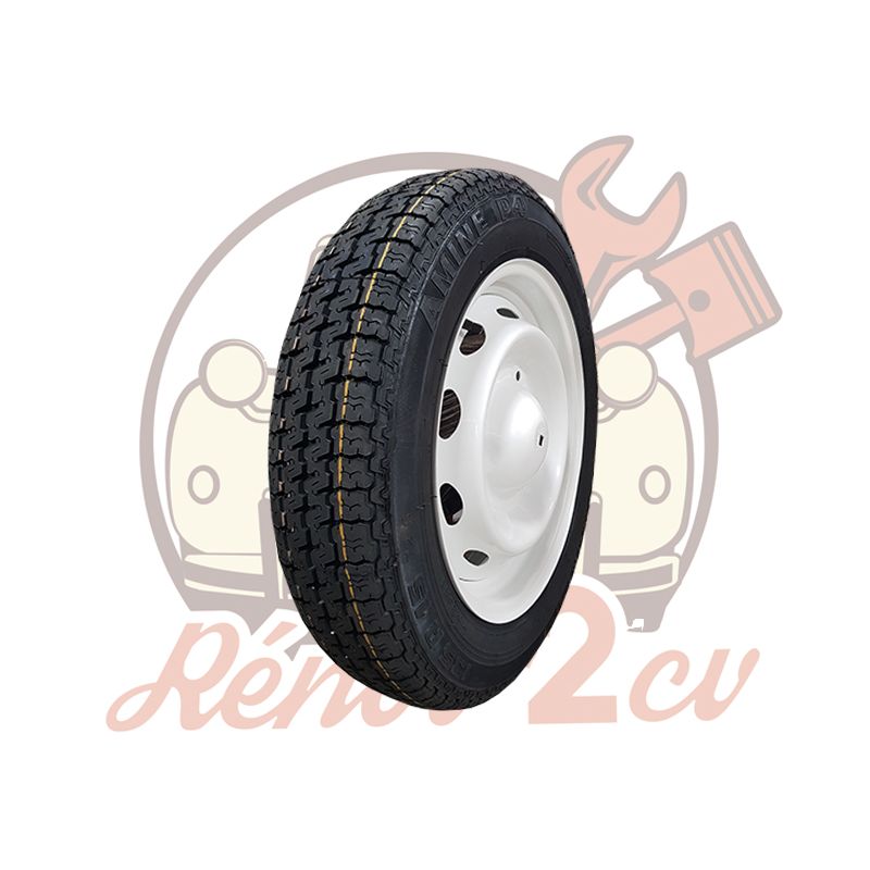 Roue complète 135/15 Pneu Profil Route Tubeless 2cv Mehari Azur