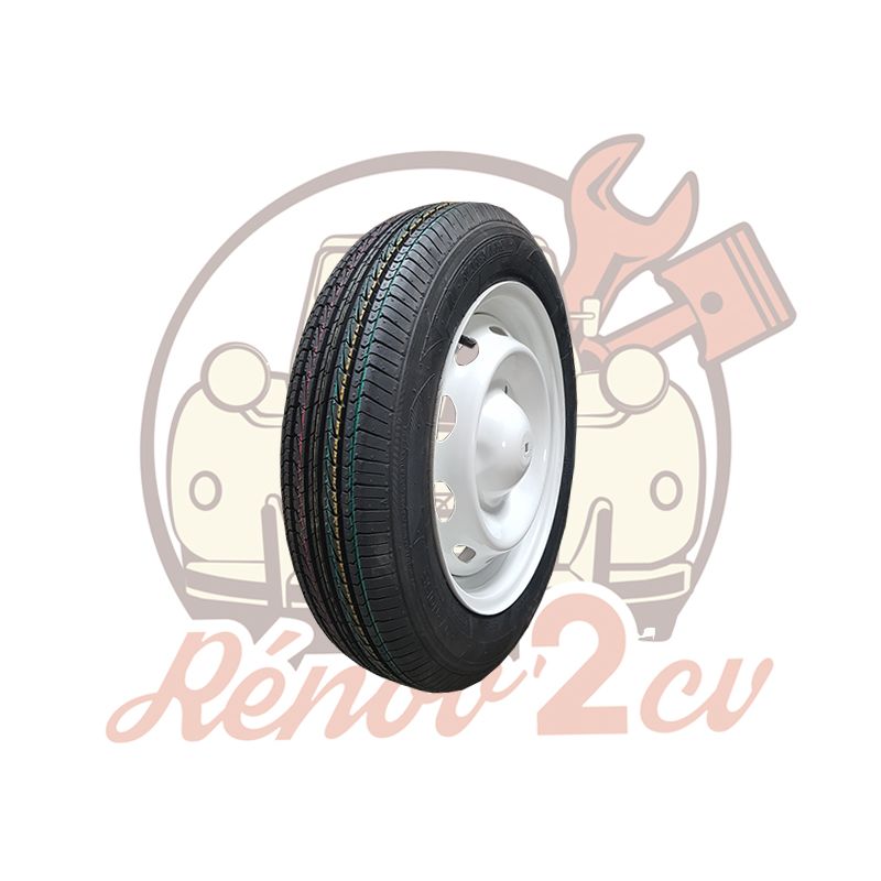 Roue complète 135/15 NANKANG 2cv mehari dyane acadiane azur