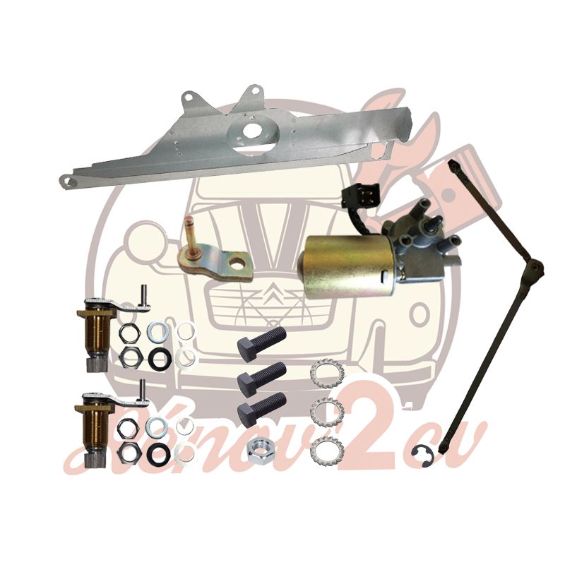 Kit remplacement moteur essuie glace 2cv sur support NEUF