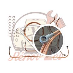 Complete brake line banjo 2cv before 1964