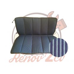 Garniture banquette bayadère 2cv arrière bleu rabattable