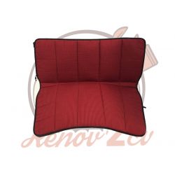 Garniture banquette bayadère 2cv arrière rouge rabattable