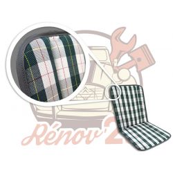 Asiento bayadere 2cv ecossais verde y blanco juego de 4