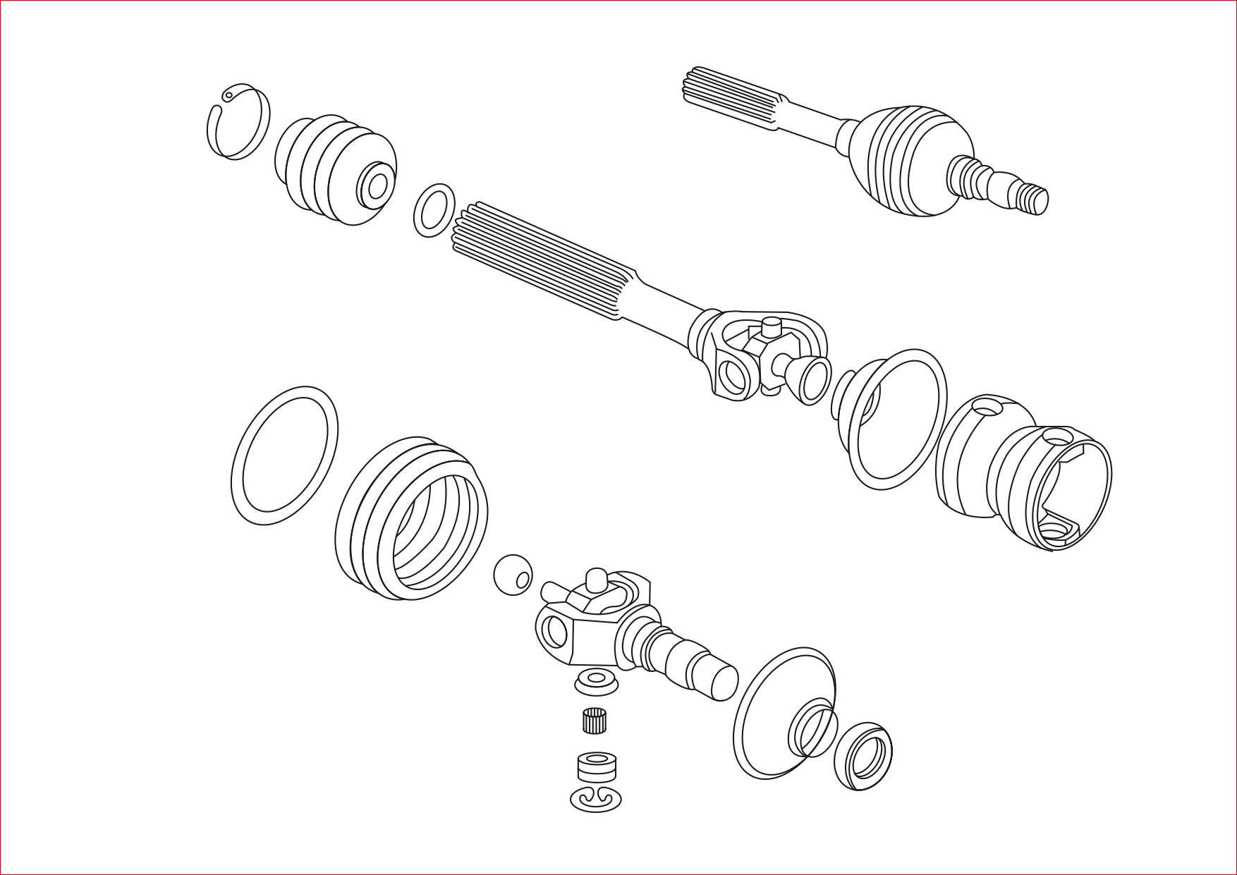 Cardan double croisillon côté roue